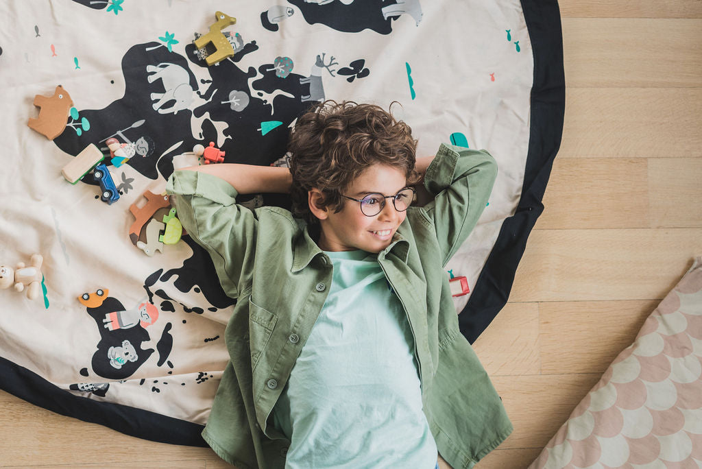 Worldmap/stars toy storage bag