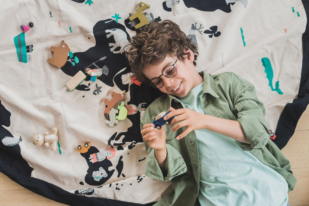 Worldmap/stars toy storage bag