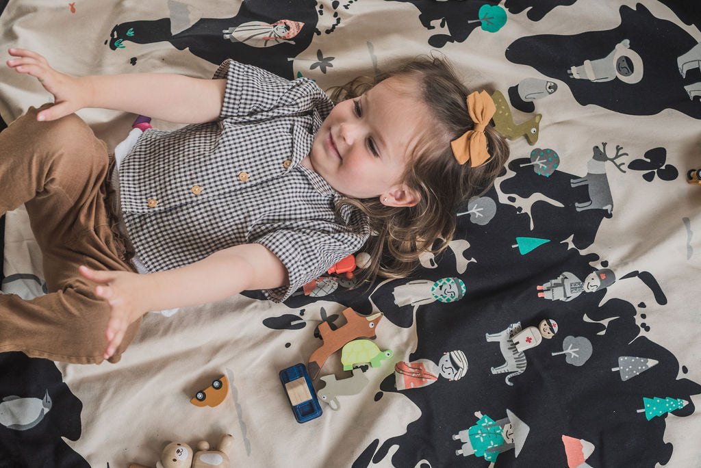 Worldmap/stars toy storage bag