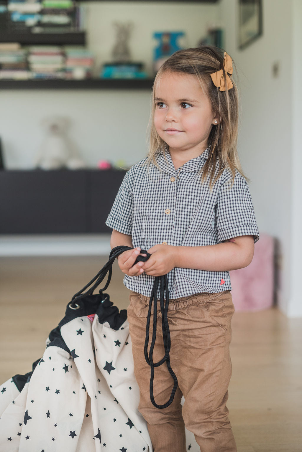 Worldmap/stars toy storage bag