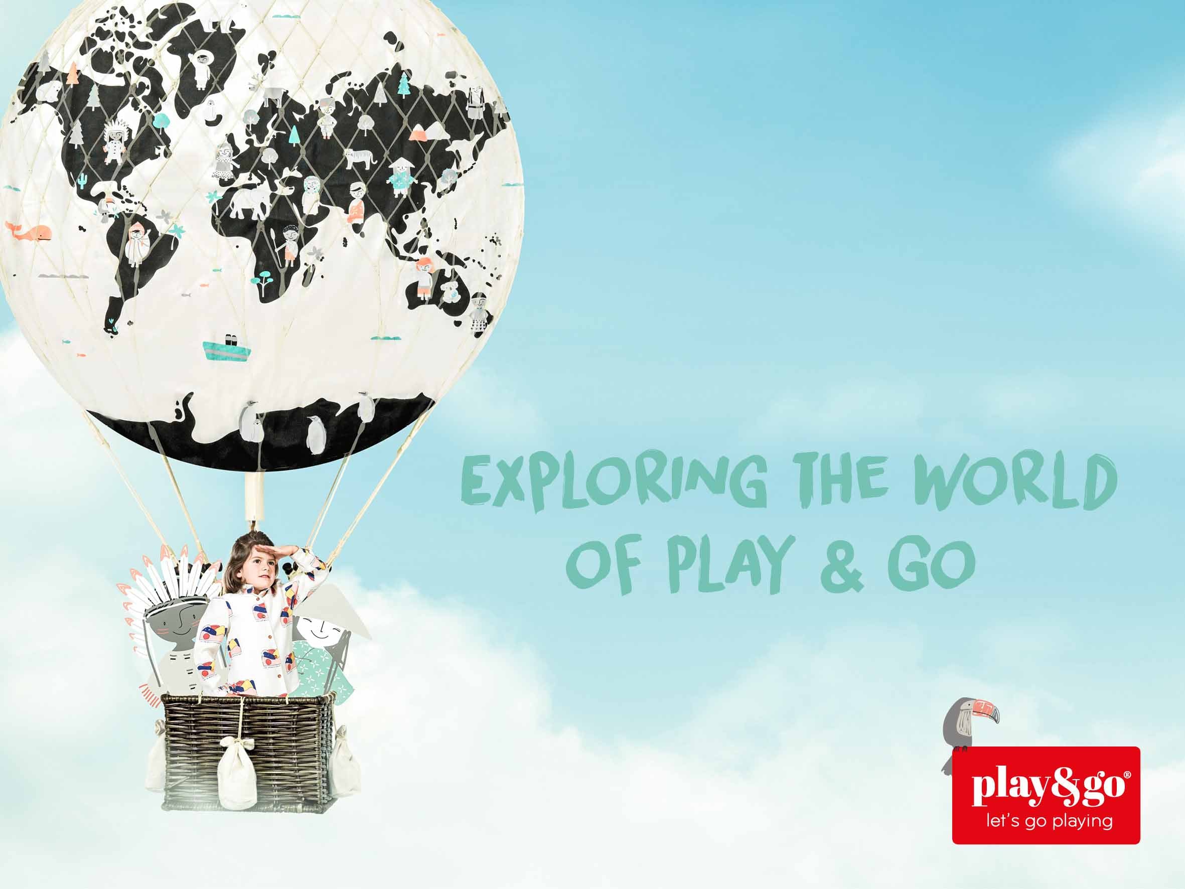 Worldmap/stars toy storage bag