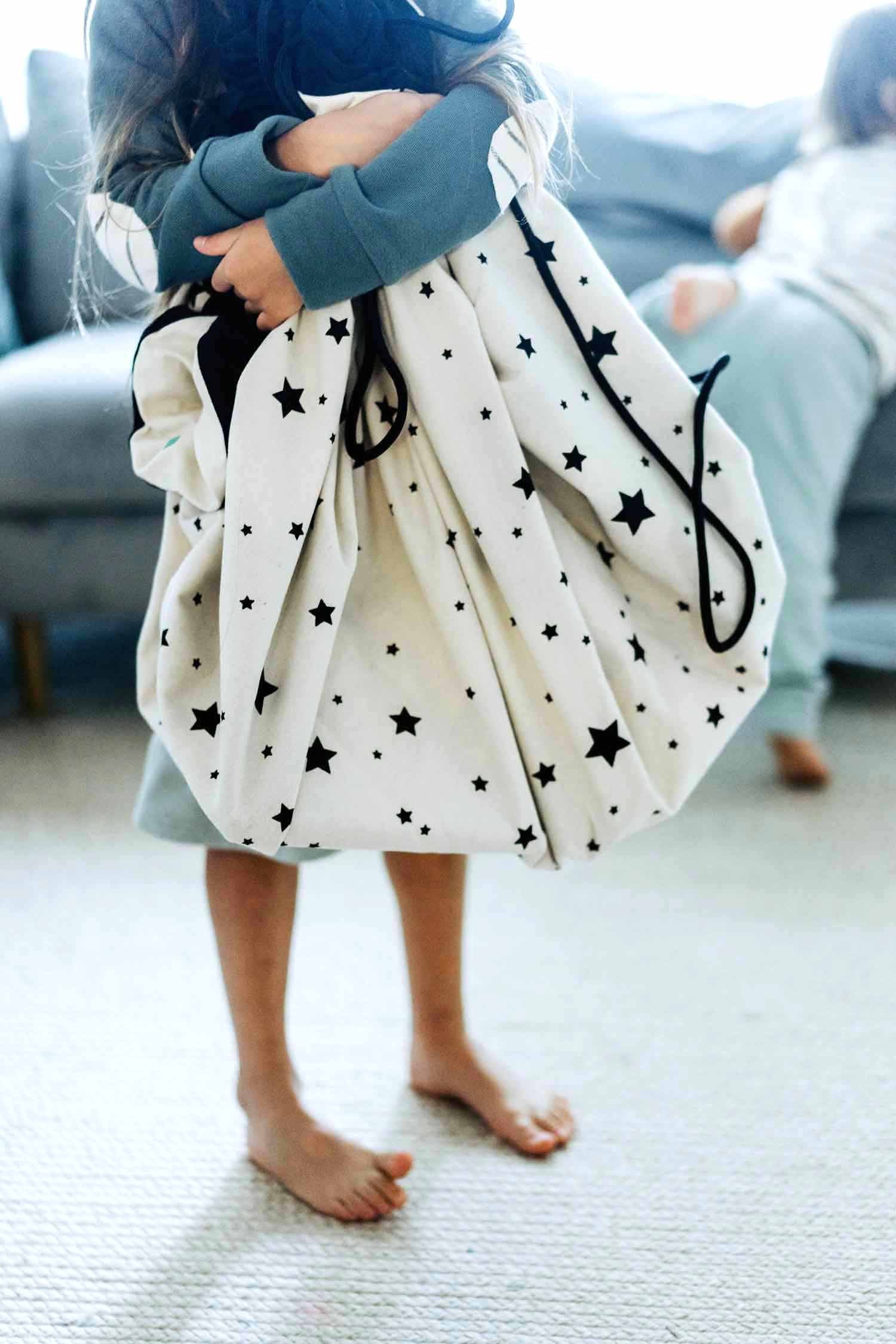 Worldmap/stars toy storage bag