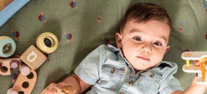 cute small baby on the floor