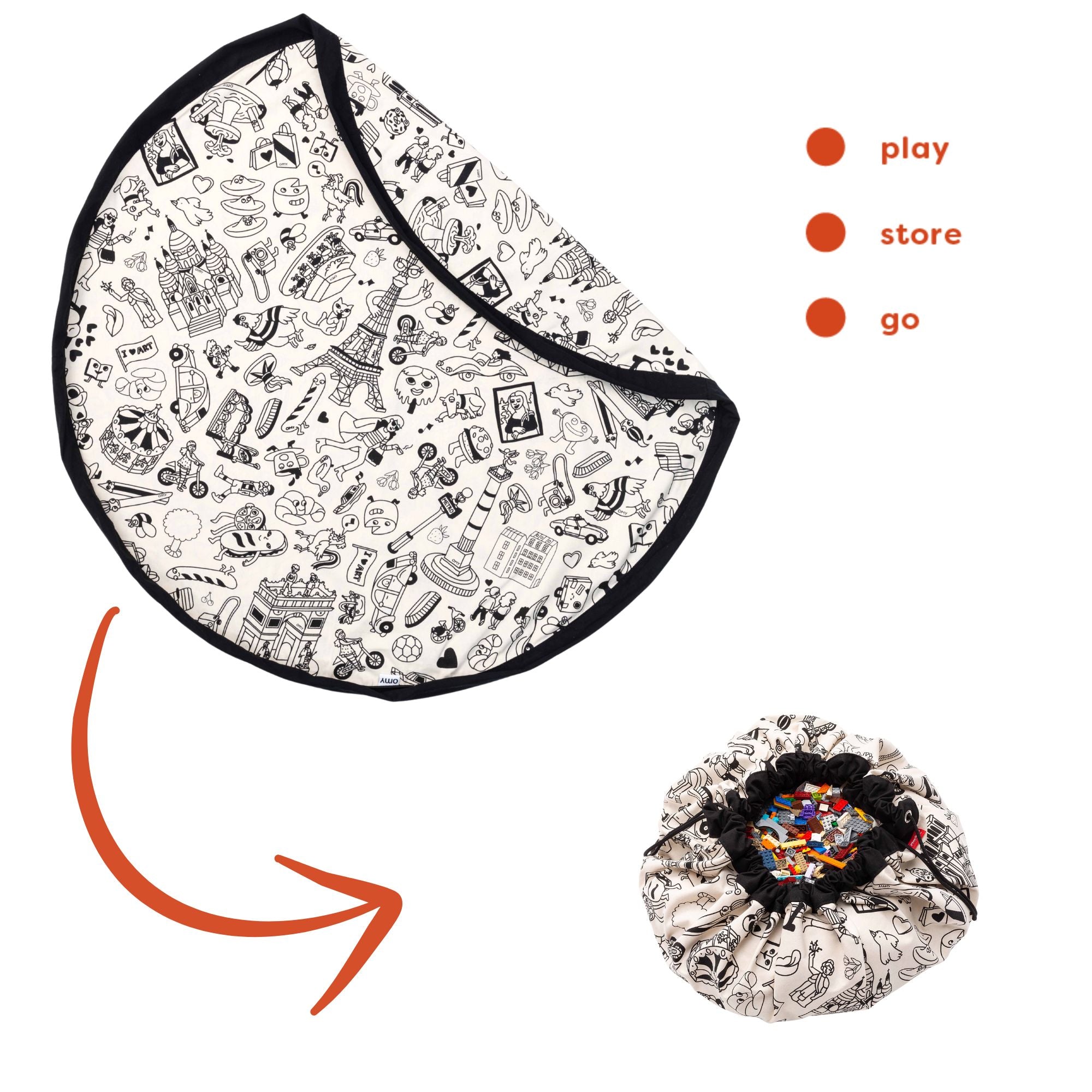 Omy Paris toy storage bag