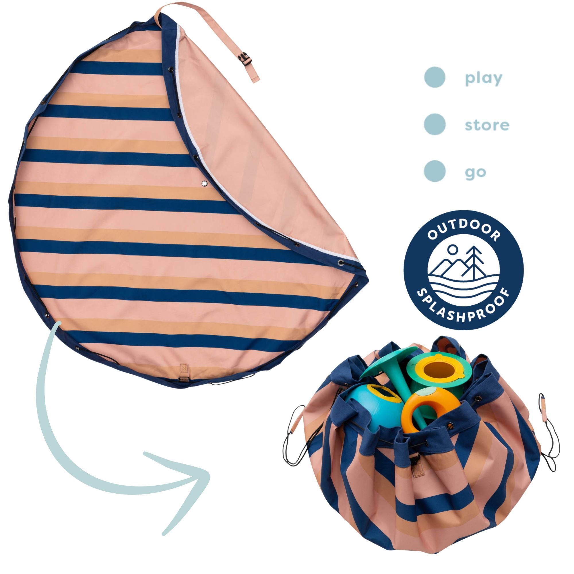 Outdoor storage bag Mokka Stripes