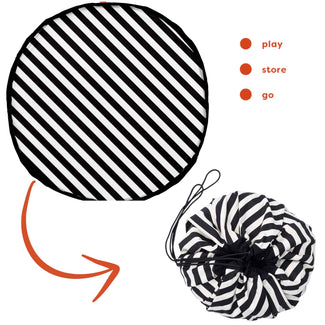Stripes Black toy storage bag