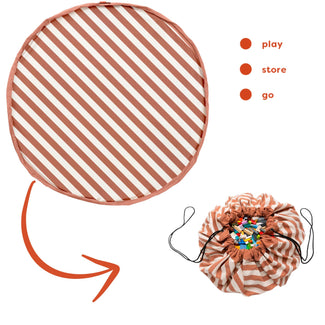 Stripes Brown Toy Storage Bag