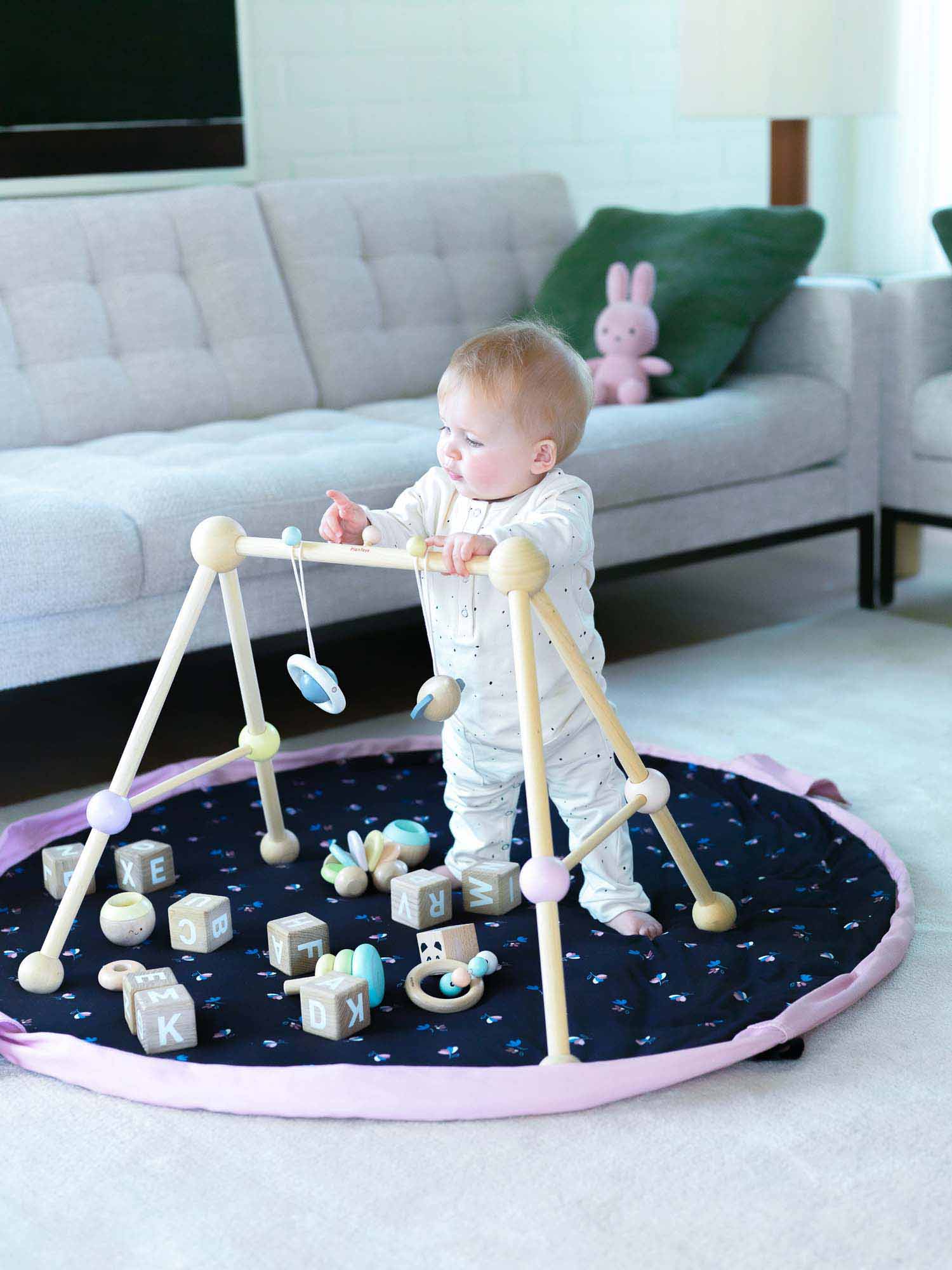 Play&Go Soft Flowers storage bag playmat babies