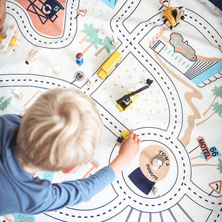 L.A. roadmap toy storage bag