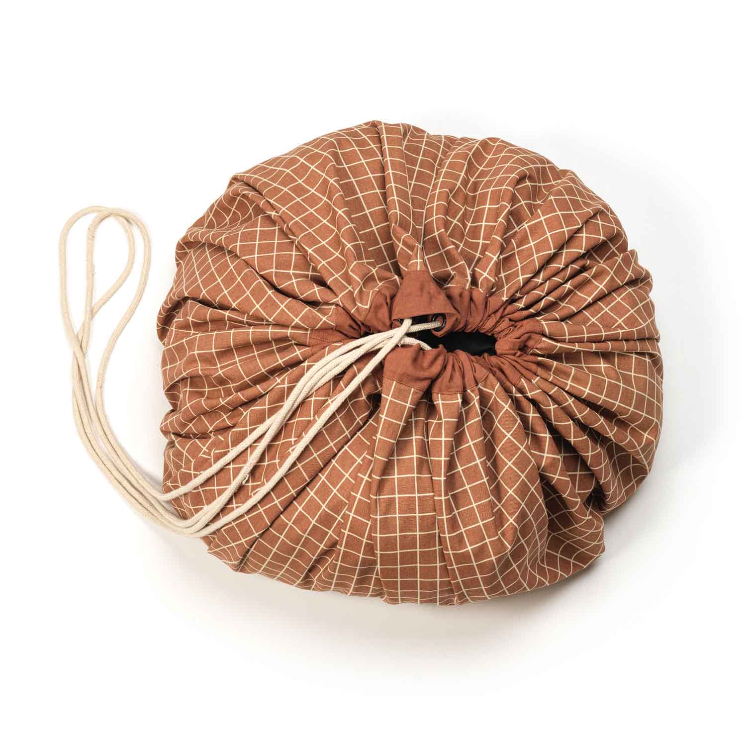 Organic grid brown storage bag