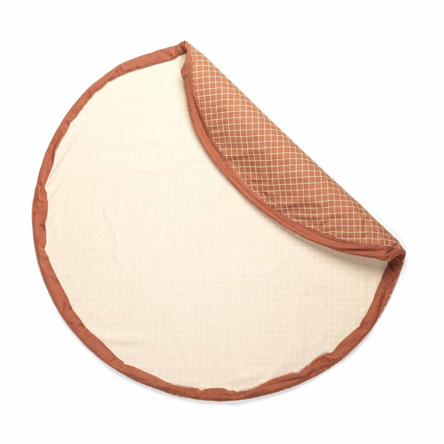 Organic grid brown storage bag