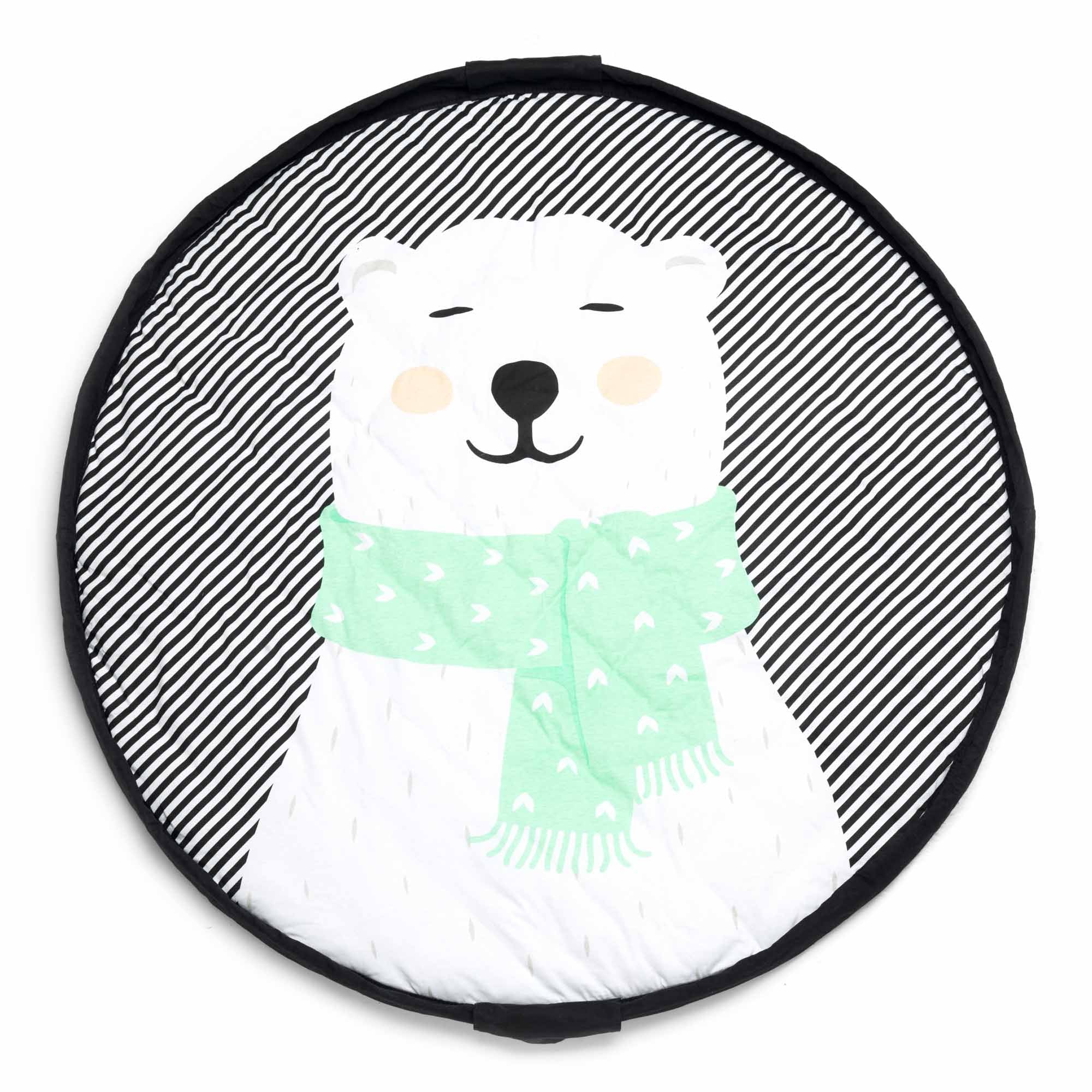 detail picture Play&Go storage bag and soft padded play mat, polar bear with scarf