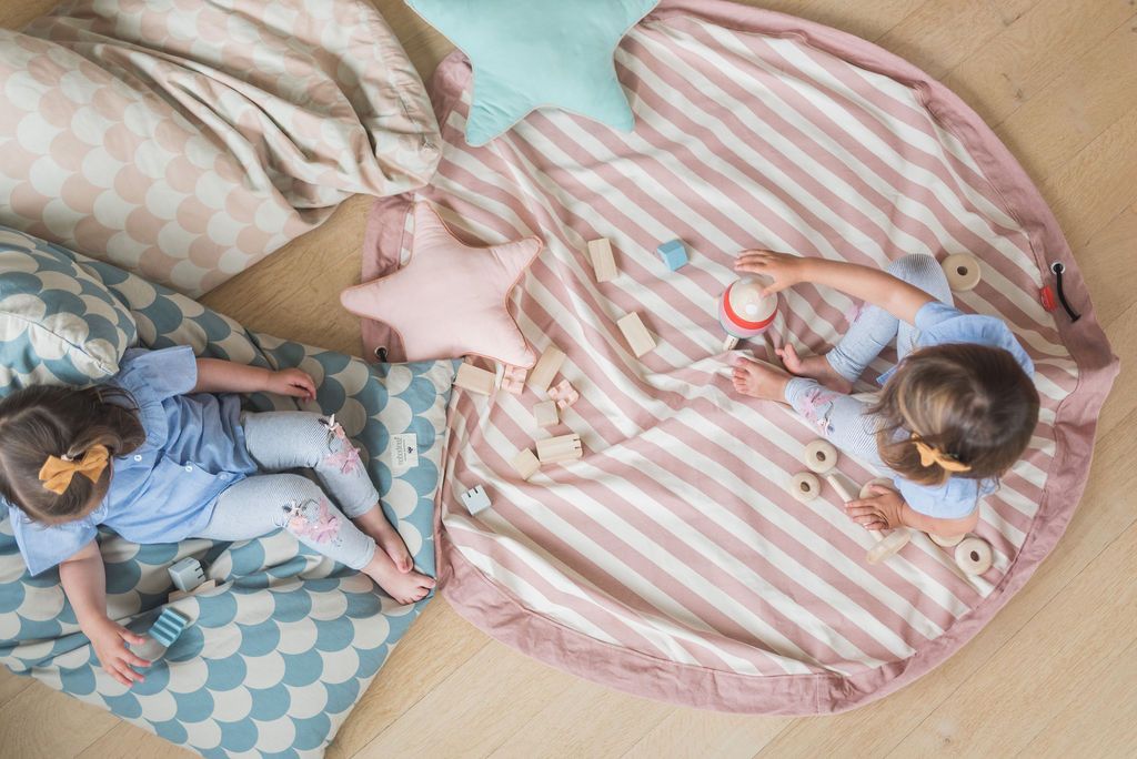 Stripes Pink New Toy Storage Bag