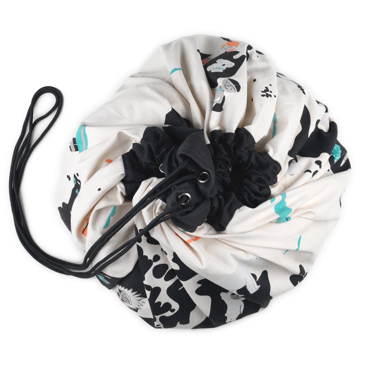 worldmap/stars toy storage bag, bag closed