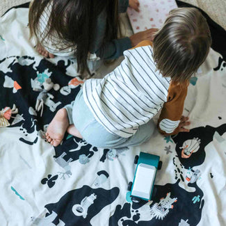 Worldmap/stars toy storage bag