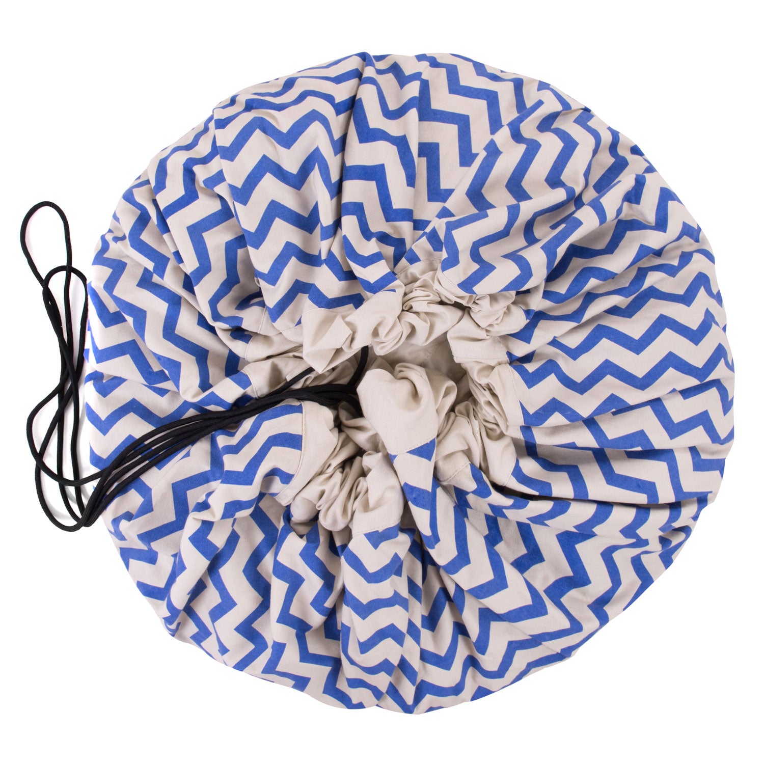 zig zag blue toy storage closed bag