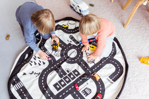Roadmap/thunderbolt toy storage bag