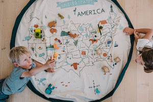 U.S map toy storage bag