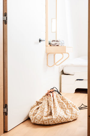 Geo Mustard toy storage bag