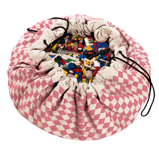 Diamond pink toy storage bag