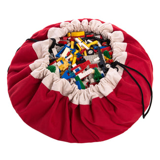 Red toy storage bag